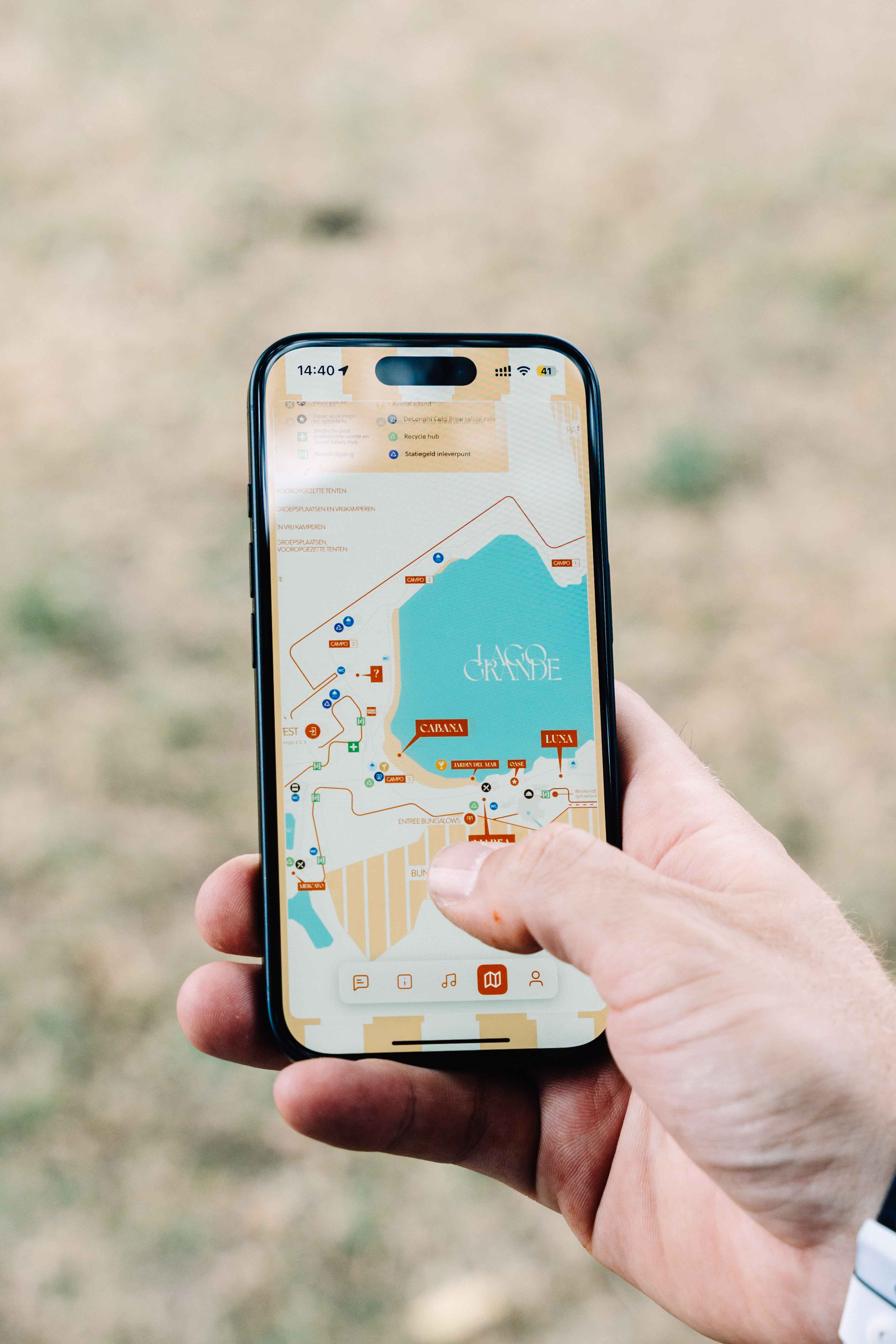 Fastlane festival app - plattegrond en programma overzicht